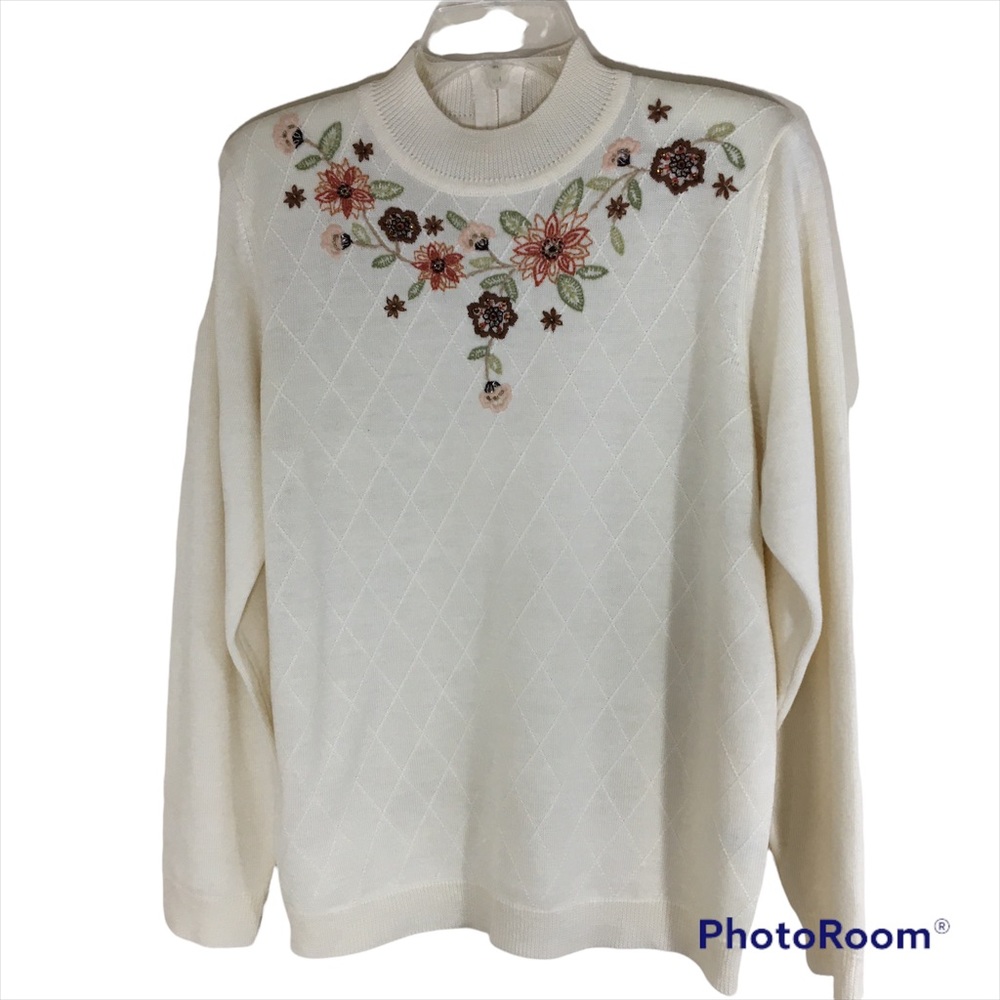 Vintage Alfred Dunner Sweater Mock Neck NWT Size Medium